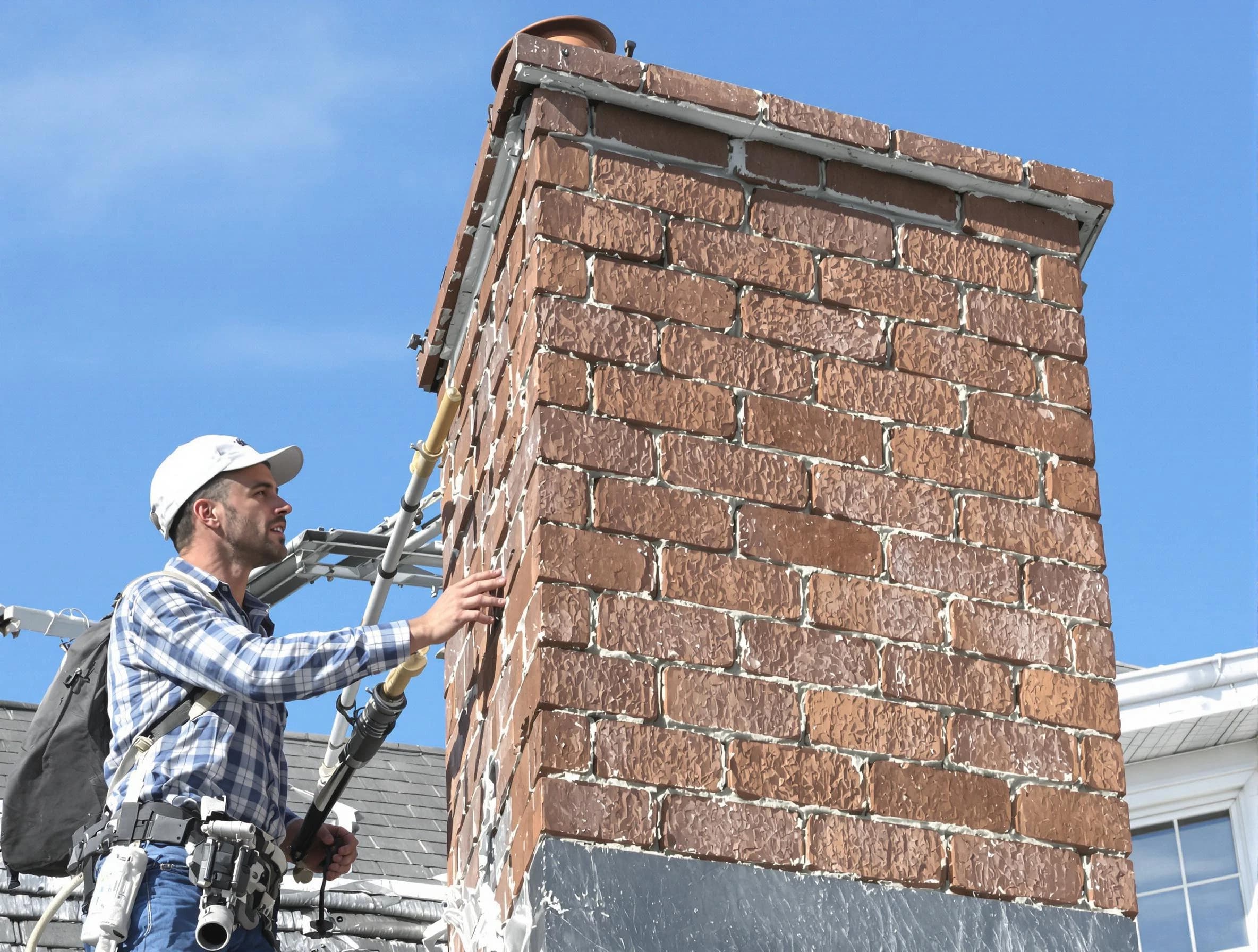 Brickwork for a chimney rebuild by Carteret Chimney Sweep in Carteret, NJ