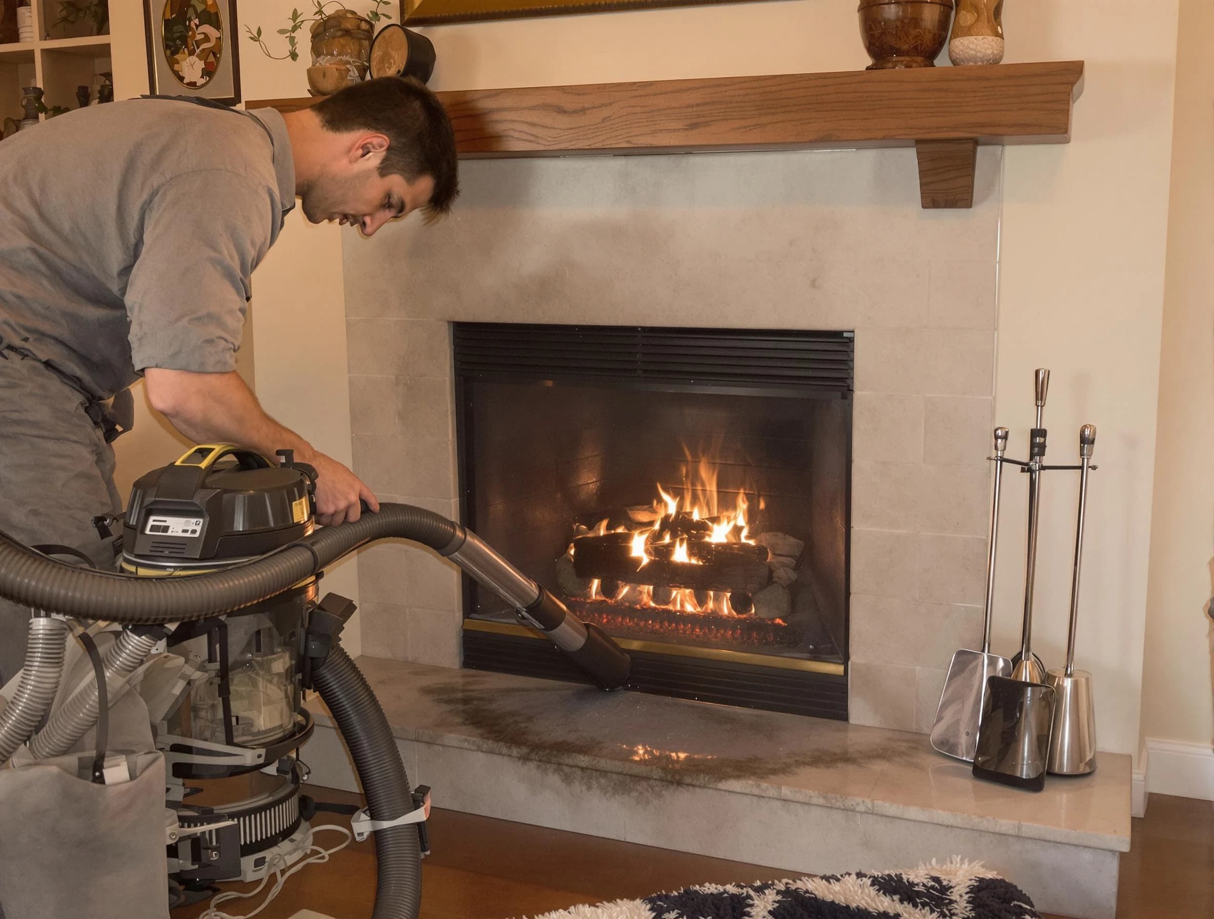 Routine fireplace upkeep by Carteret Chimney Sweep in Carteret, NJ