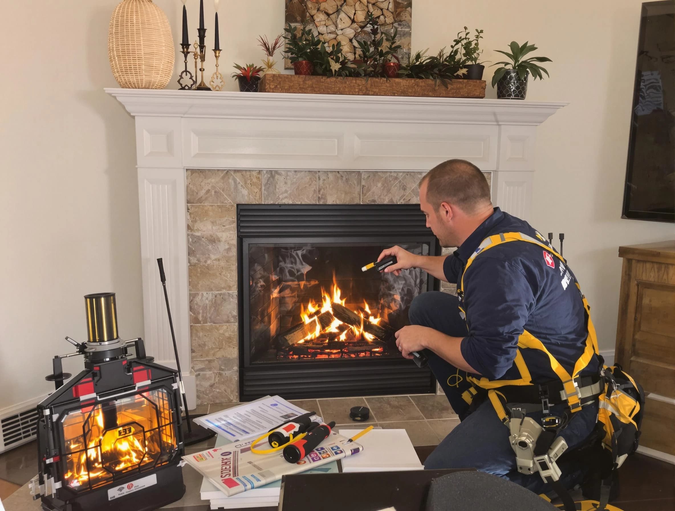 Safety-focused fireplace inspection by Carteret Chimney Sweep in Carteret, NJ