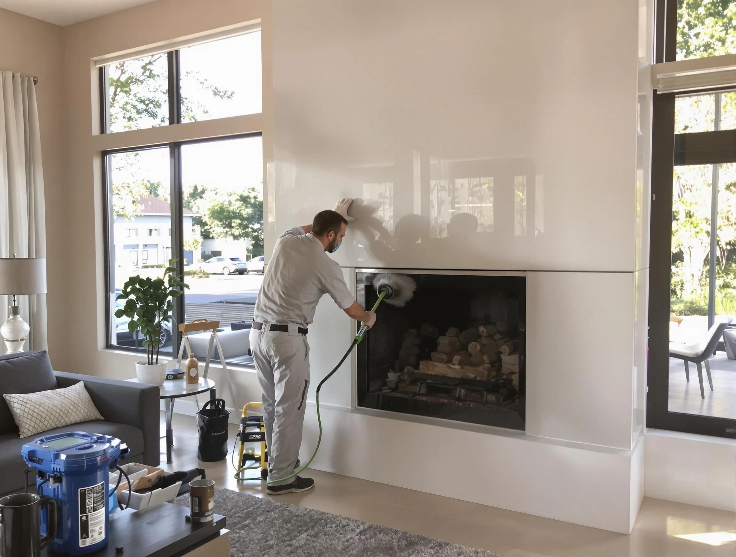 Carteret Chimney Sweep performing thorough soot removal in Carteret, NJ