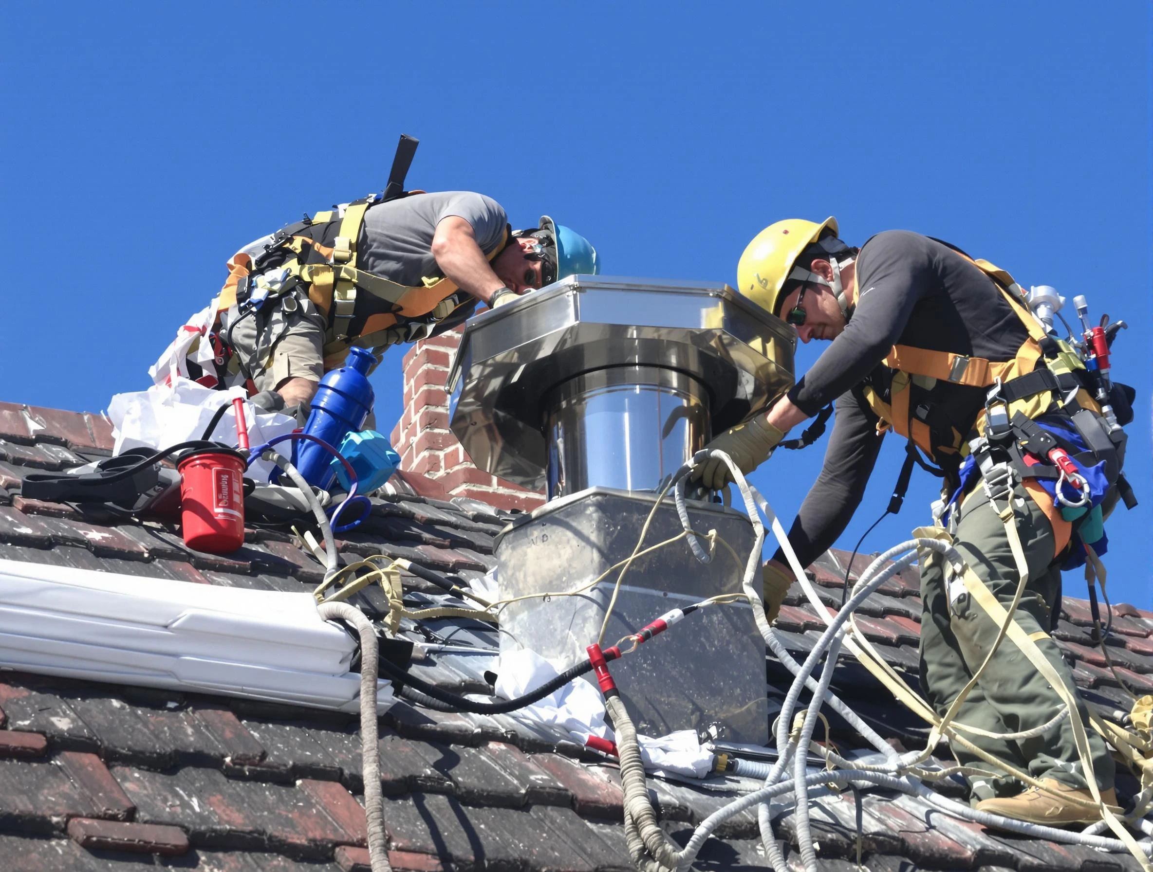 Protective chimney cap installed by Carteret Chimney Sweep in Carteret, NJ