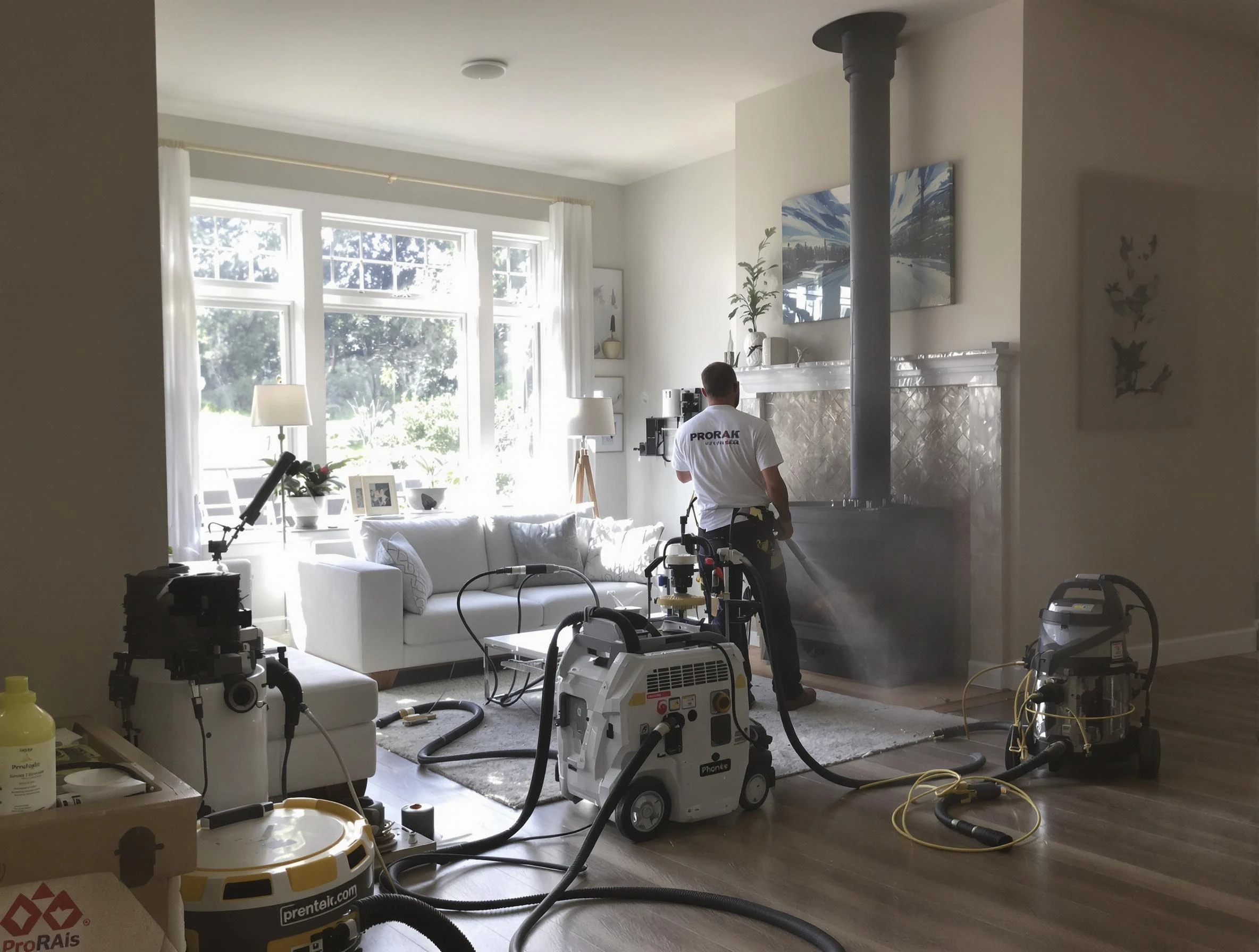 Soot removal service by Carteret Chimney Sweep for a fireplace in Carteret, NJ
